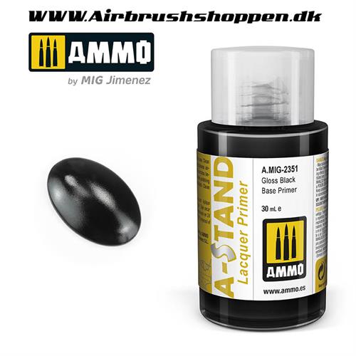 A.MIG 2351 Gloss Black Base Primer - A-Stand paint 30 ml